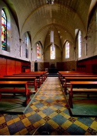 Church with pews facing the altar